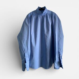 TELA Blue Cotton Prairie Style Fashion Shirt, Size 6 - 8